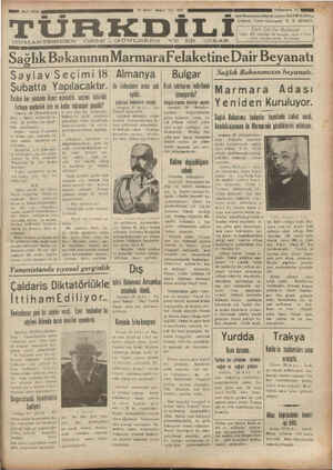 Türk Dili Gazetesi 29 Ocak 1935 kapağı