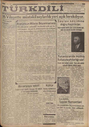 Türk Dili Gazetesi 4 Şubat 1935 kapağı