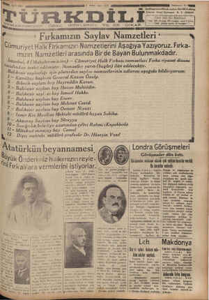 Türk Dili Gazetesi 5 Şubat 1935 kapağı