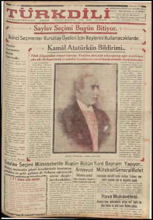 Türk Dili Gazetesi 8 Şubat 1935 kapağı