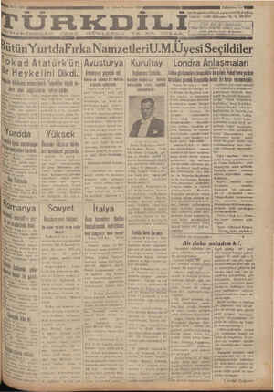Türk Dili Gazetesi 11 Şubat 1935 kapağı