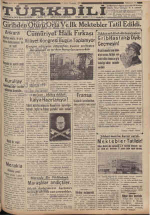 Türk Dili Gazetesi 14 Şubat 1935 kapağı