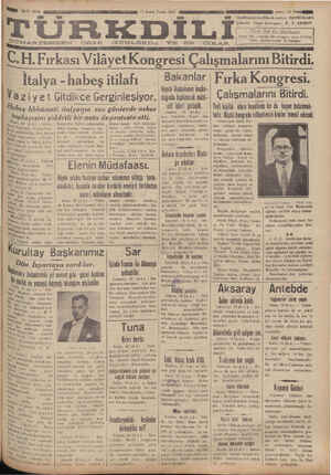 Türk Dili Gazetesi 17 Şubat 1935 kapağı