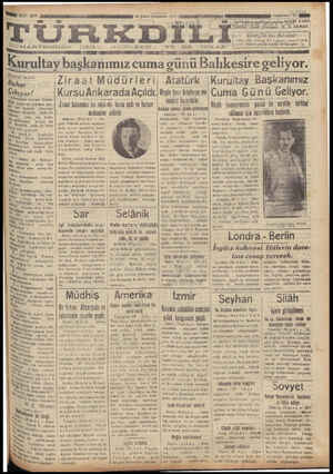 Türk Dili Gazetesi 20 Şubat 1935 kapağı