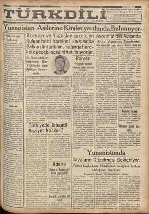 Türk Dili Gazetesi 11 Mart 1935 kapağı