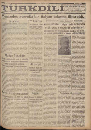 Türk Dili Gazetesi 14 Mart 1935 kapağı