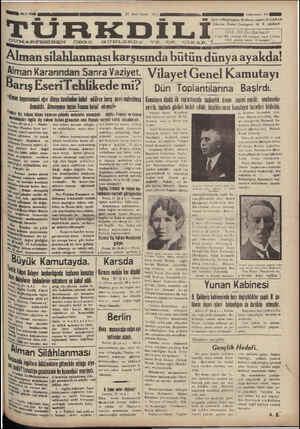 Türk Dili Gazetesi 22 Mart 1935 kapağı