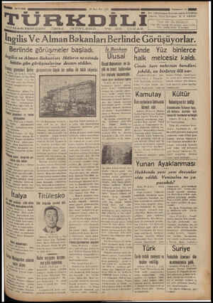 Türk Dili Gazetesi 26 Mart 1935 kapağı