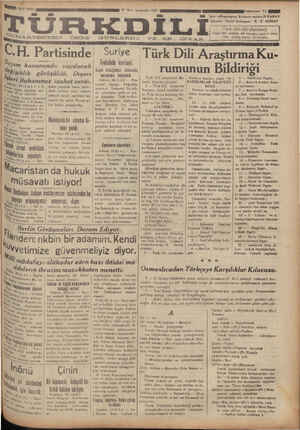 Türk Dili Gazetesi 27 Mart 1935 kapağı