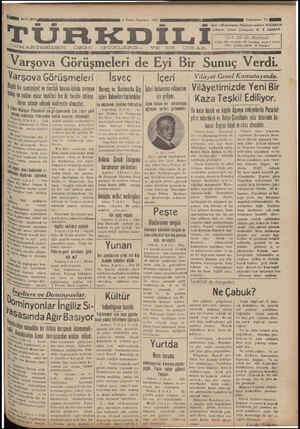 Türk Dili Gazetesi 4 Nisan 1935 kapağı