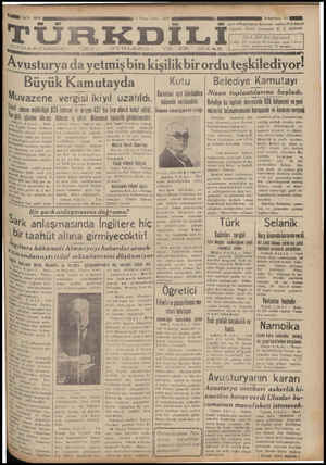 Türk Dili Gazetesi 5 Nisan 1935 kapağı
