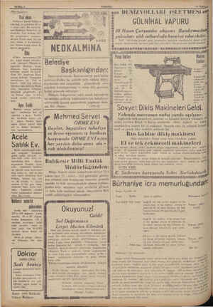    BAYFA: 4 Mecmualar: — Yenadam. Terbiyeci İsmail Hakkının çıkardığı bu gazetenin 66 ın- | c sayısı çıktı. Bu sayıda İe- mail