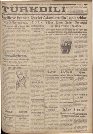 Türk Dili Gazetesi 12 Nisan 1935 kapağı