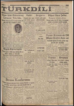 Türk Dili Gazetesi 14 Nisan 1935 kapağı
