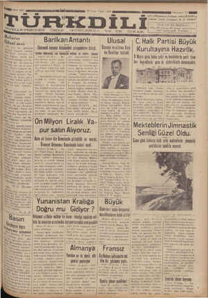 Türk Dili Gazetesi 28 Nisan 1935 kapağı