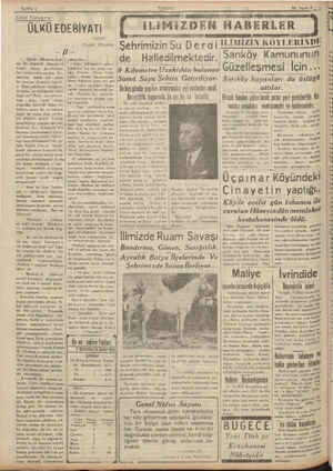  SAYFA 2 Edebi Konuşına ÜLKÜ EDEBİYATI YAZAN: Kulak Misafiri SİNLE - Oğlum, Dünyada bağ sz bir özgenlik (hürriyet) kuralı -