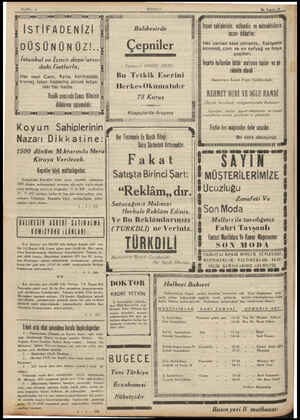  —e SAYRA. 4 TÜRKD'LA İlk Teşrin 18 B ——— — ——— ——— -— —— — FNI!:NN_’CT_'DGN—)’ ğ S EHEEİ...