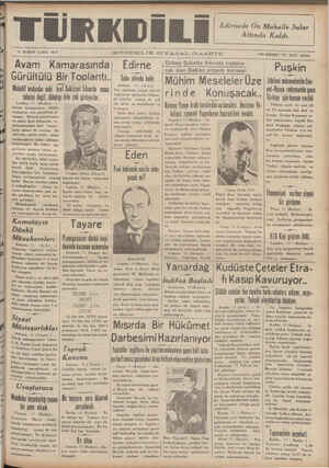    — 12 ŞUBAT CUMA 1937 Avam Kamarasında Gürültülü Bir Toplantı.. Muhalif mebuslar eski kral Sekizinci Edvarda maaş tahsisi