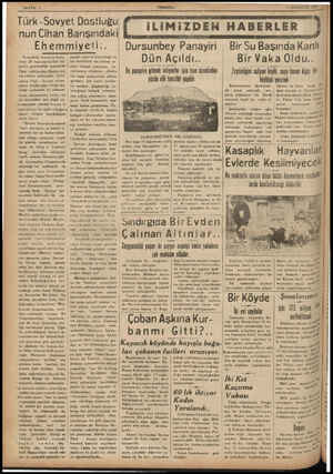  SAYFA: 2 Türk -Sovyet Dostluğu nun Cihan Barışındaki Ehemmiyeti:.. Romadaki hususi muhabi rinin 29 temmuz tarihli tel grafla