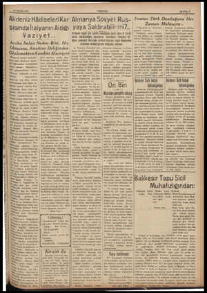  De && A B Ka GA - - e — * 16 EYLÜL 937 AkdenizHâdiseleriKar| Almanya Sovyet Rus-| TÜRKDİLİ —————————————— —— Şısındaİtalyanın