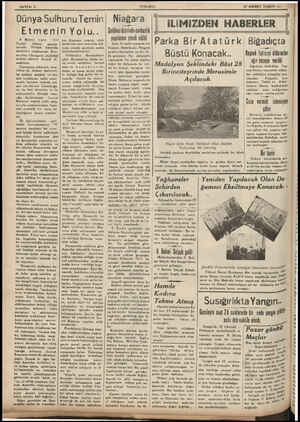  SAYFA: 2 TÜRKDİLİ Dünya SulhunuTemin | Niağara Etmenin Yolu.. 8 Birinci teşrin — 1937 Tarihli Alman — gazete- lerinde,...