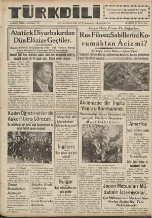  a 18 İKİNCİ TEŞRİN PERŞEMBRF 1937 eet Ankara, 17 (A-A ) — Dün Diyarbakır - Irak-İran hattı nın temel atma merasimi...