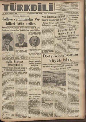 Türk Dili Gazetesi 27 Mayıs 1939 kapağı