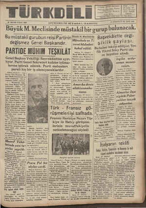 Türk Dili Gazetesi 28 Mayıs 1939 kapağı