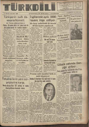 Türk Dili Gazetesi 31 Mayıs 1939 kapağı