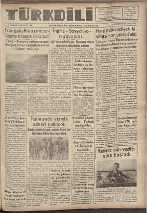 Türk Dili Gazetesi 3 Haziran 1939 kapağı