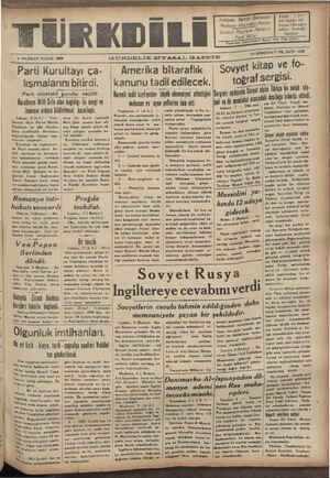 Türk Dili Gazetesi 4 Haziran 1939 kapağı