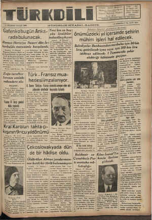 Türk Dili Gazetesi 11 Haziran 1939 kapağı