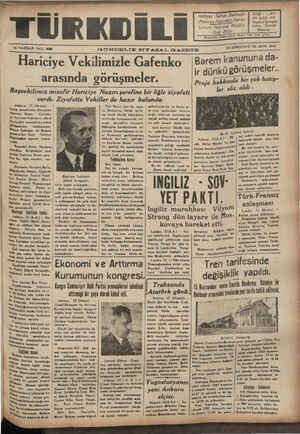 Türk Dili Gazetesi 13 Haziran 1939 kapağı