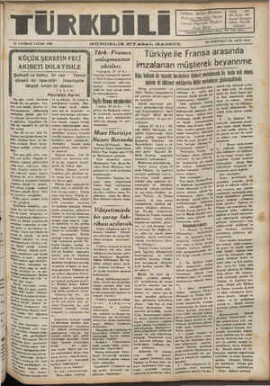 Türk Dili Gazetesi 25 Haziran 1939 kapağı