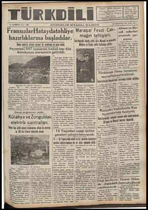 Türk Dili Gazetesi 27 Haziran 1939 kapağı