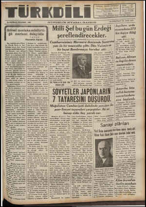 Türk Dili Gazetesi 29 Haziran 1939 kapağı