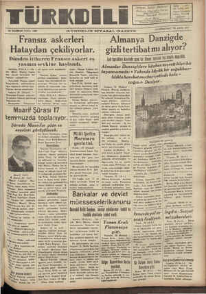 Türk Dili Gazetesi 30 Haziran 1939 kapağı