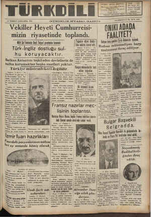 Türk Dili Gazetesi 12 Temmuz 1939 kapağı