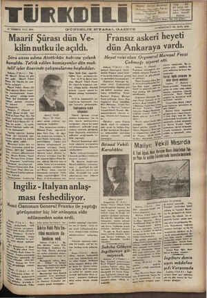 Türk Dili Gazetesi 18 Temmuz 1939 kapağı