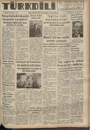 Türk Dili Gazetesi 20 Temmuz 1939 kapağı