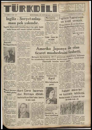 Türk Dili Gazetesi 28 Temmuz 1939 kapağı