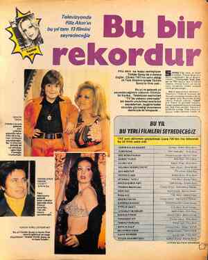  Televizyonda Filiz Akın'ın bu yıl tam 13 filmini seyredeceğiz REKOR ONDA Filmleri ekrana gelecek olan yıldızlar arasında...