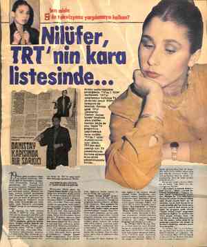  -— $Sen misin 'de televizyonu yargılamtya kalkan? Nilüfer, 'nin kara | istesinde... z Nilüfer solda küpürünü - v gördüğünüz