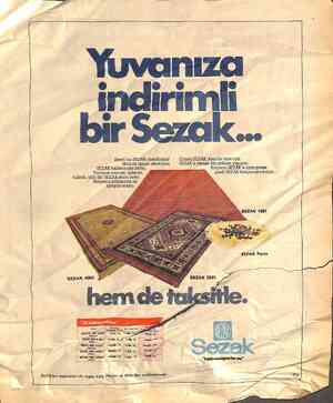  Yuvcanızaı indirimli bir Sezcık... Şimdi bir SEZAK alabilirsiniz! Çünkü SEZAK, kısa bir süre için * Nicedir almak istediğiniz
