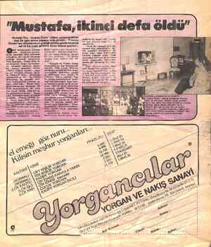  Mustafa İktu, “Andrea Doria” rolünü canlandırdıktan Bi Ş z z e : kısa bir süre sonra yaşama veda etmişti... “Preveze ç'eıd"î
