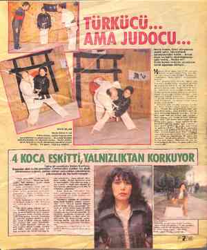  ÖNCE SELAM Necla Akben ve eşi Halim Akben , judoya başlamadan önce birbirlerini selamlıyorlar... Bu arada hocaları dikkatle