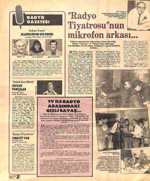  "Arkası Yarın” KLASİKLERDEN BiR ÖRNEK 24 Ocak TRT-2 (Saat: 16.20-16.40) - —— —— İSMET AY SUNA KESKİN METİN SEREZLİ Bu hafta