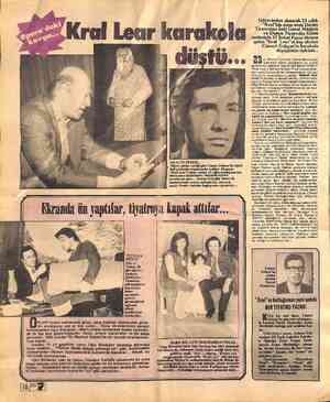  Görevinden alınarak 23 yıllık , “Kral”lığı sona eren Devlet Tiyatroları eski Genel Müdürü ve Dünya Tiyatrolar Günü nedeniyle
