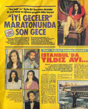  ” ve ” Ayda Bir”densonra ekrand izik ve eğlence programı d_tîüm İ_ĞCUŞ_*/G; Nn ) “ rtLemei dit e İA Günlerdir “İyi Geceler”in