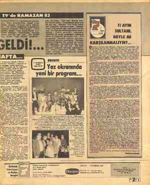  Ramazan Ekranı'nın takvimine bir göz ata- flim... Neler serpiştirilmiş, olağan prog- ramlar arasına, ramazan adına öğrene-